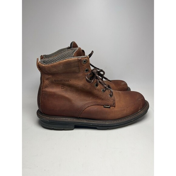 Wolverine Men’s Durashock Steel Toe Work Boots 04242 Brown Leather Size 12 D - Picture 1 of 9